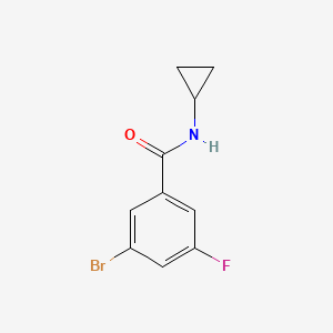 molecular formula C10H9BrFNO B1519859 3-bromo-N-cyclopropyl-5-fluorobenzamide CAS No. 1147712-88-6