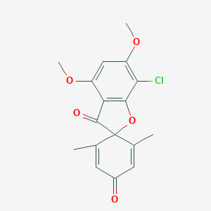 molecular formula C17H15ClO5 B151986 2'-Demethoxy-2'-methyldehydrogriseofulvin CAS No. 127321-47-5