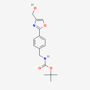 molecular formula C16H20N2O4 B1519863 [4-(4-Hydroxymethyl-oxazol-2-yl)-benzyl]-carbamic acid tert-butyl ester CAS No. 886363-38-8