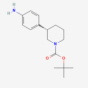 molecular formula C16H24N2O2 B1519868 (S)-叔丁基 3-(4-氨基苯基)哌啶-1-羧酸盐 CAS No. 1171197-20-8