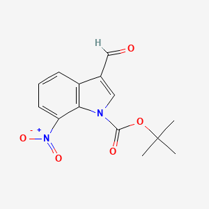 molecular formula C14H14N2O5 B1519871 tert-Butyl 3-formyl-7-nitro-1H-indole-1-carboxylate CAS No. 914348-97-3
