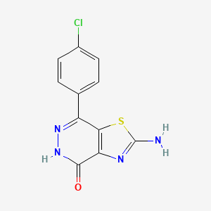 molecular formula C11H7ClN4OS B1519873 2-Amino-7-(4-chlorophenyl)[1,3]thiazolo[4,5-d]pyridazin-4(5H)-one CAS No. 941868-66-2