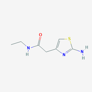 molecular formula C7H11N3OS B1519876 2-(2-amino-1,3-thiazol-4-yl)-N-ethylacetamide CAS No. 1019111-56-8