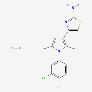 4-[1-(3,4-dichlorophenyl)-2,5-dimethyl-1H-pyrrol-3-yl]-1,3-thiazol-2-amine hydrochloride