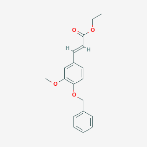 molecular formula C19H20O4 B151988 (E)-Ethyl 3-(4-(benzyloxy)-3-methoxyphenyl)acrylate CAS No. 38157-08-3