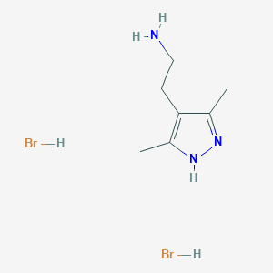 molecular formula C7H15Br2N3 B1519886 4-(2-氨基乙基)-3,5-二甲基-1H-吡唑二氢溴化物 CAS No. 1257658-83-5