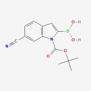 molecular formula C14H15BN2O4 B1519899 (1-(叔丁氧羰基)-6-氰基-1H-吲哚-2-基)硼酸 CAS No. 913835-67-3