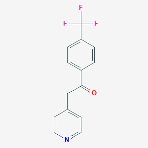 molecular formula C14H10F3NO B151990 2-Pyridin-4-YL-1-(4-trifluoromethyl-phenyl)-ethanone CAS No. 125996-71-6