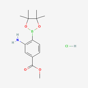 Methyl 3-amino-4-(4,4,5,5-tetramethyl-1,3,2-dioxaborolan-2-yl)benzoate hydrochloride
