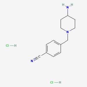 molecular formula C13H19Cl2N3 B1519909 4-[(4-Aminopiperidin-1-yl)methyl]benzonitrile dihydrochloride CAS No. 1158365-82-2
