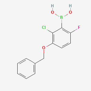 molecular formula C13H11BClFO3 B1519914 3-Benzyloxy-2-chloro-6-fluorophenylboronic acid CAS No. 957062-67-8
