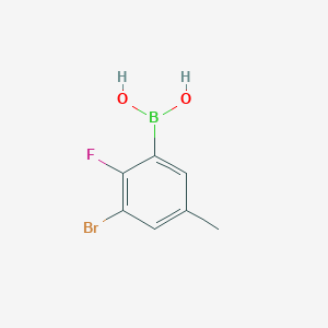 molecular formula C7H7BBrFO2 B1519915 3-Bromo-2-fluoro-5-methylphenylboronic acid CAS No. 957066-00-1