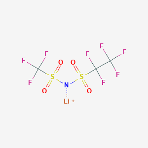 molecular formula C3F8LiNO4S2 B15199323 Lithium (Trifluoromethanesulfonyl)(Pentafluoroethanesulfonyl)imide 