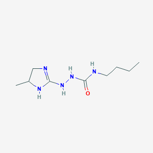 molecular formula C9H19N5O B15199334 N-Butyl-2-(4-methyl-4,5-dihydro-1H-imidazol-2-yl)hydrazinecarboxamide 