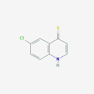 molecular formula C9H6ClNS B15199337 6-Chloroquinoline-4-thiol 