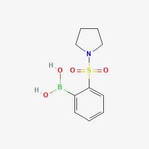 molecular formula C10H14BNO4S B1519935 (2-(Pyrrolidin-1-ylsulfonyl)phenyl)boronic acid CAS No. 913835-83-3