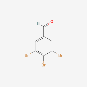 molecular formula C7H3Br3O B15199359 3,4,5-Tribromobenzaldehyde 
