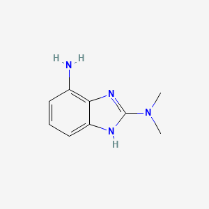 molecular formula C9H12N4 B15199381 N2,N2-dimethyl-1H-benzo[d]imidazole-2,4-diamine 