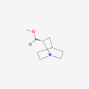 molecular formula C9H15NO2 B15199445 (S)-Methyl quinuclidine-2-carboxylate CAS No. 885517-00-0