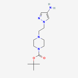 molecular formula C14H25N5O2 B1519946 tert-Butyl 4-[2-(4-Amino-1H-pyrazol-1-yl)ethyl]piperazine-1-carboxylate CAS No. 1171901-11-3