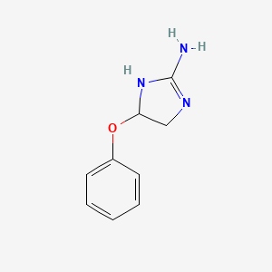 molecular formula C9H11N3O B15199477 4-Phenoxy-4,5-dihydro-1H-imidazol-2-amine 