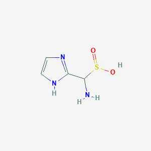 molecular formula C4H7N3O2S B15199543 amino(1H-imidazol-2-yl)methanesulfinic acid 