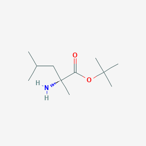 molecular formula C11H23NO2 B15199624 tert-Butyl (R)-2-amino-2,4-dimethylpentanoate 