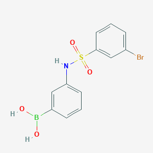 molecular formula C12H11BBrNO4S B1519966 (3-(3-Bromophenylsulfonamido)phenyl)boronic acid CAS No. 913835-31-1
