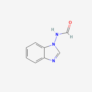 molecular formula C8H7N3O B15199700 N-(1H-Benzo[d]imidazol-1-yl)formamide 