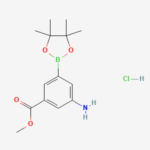 molecular formula C14H21BClNO4 B1519971 Methyl 3-amino-5-(4,4,5,5-tetramethyl-1,3,2-dioxaborolan-2-yl)benzoate hydrochloride CAS No. 850567-50-9