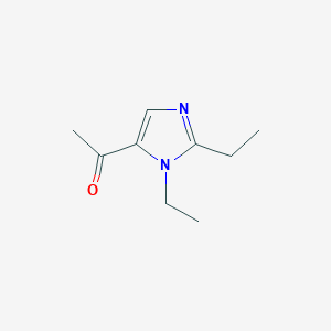 molecular formula C9H14N2O B15199716 1-(1,2-Diethyl-1H-imidazol-5-yl)ethanone 