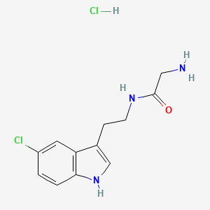 molecular formula C12H15Cl2N3O B1519972 2-Amino-N-[2-(5-chloro-1H-indol-3-YL)ethyl]-acetamide hydrochloride CAS No. 1158282-91-7