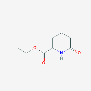 molecular formula C8H13NO3 B15199752 Ethyl 6-oxopiperidine-2-carboxylate CAS No. 127274-92-4