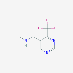 molecular formula C7H8F3N3 B15199768 N-Methyl-1-(4-(trifluoromethyl)pyrimidin-5-yl)methanamine 