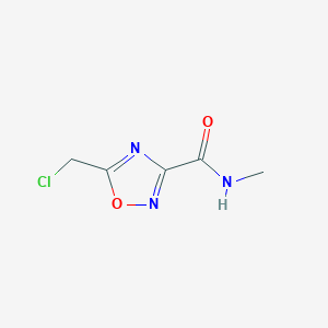 molecular formula C5H6ClN3O2 B1519978 5-(Chloromethyl)-N-methyl-1,2,4-oxadiazole-3-carboxamide CAS No. 1158736-05-0