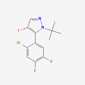 5-(2-Bromo-4,5-difluorophenyl)-1-(tert-butyl)-4-iodo-1H-pyrazole