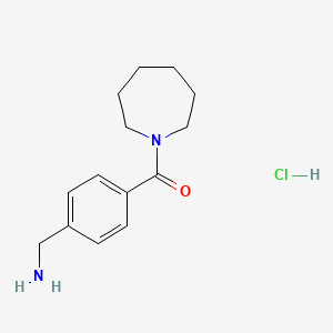 [4-(Azepane-1-carbonyl)phenyl]methanamine hydrochloride