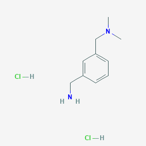 molecular formula C10H18Cl2N2 B1519982 N-[3-(aminomethyl)benzyl]-N,N-dimethylamine dihydrochloride CAS No. 1177296-81-9