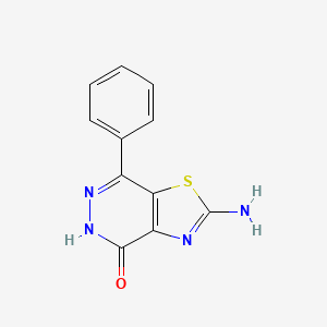 molecular formula C11H8N4OS B1519984 2-amino-7-phenyl[1,3]thiazolo[4,5-d]pyridazin-4(5H)-one CAS No. 941868-64-0