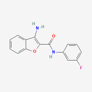 molecular formula C15H11FN2O2 B1519985 3-amino-N-(3-fluorophenyl)-1-benzofuran-2-carboxamide CAS No. 941868-92-4