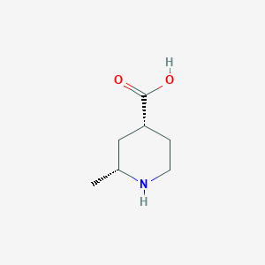 molecular formula C7H13NO2 B15199886 rel-(2R,4R)-2-methylpiperidine-4-carboxylic acid 