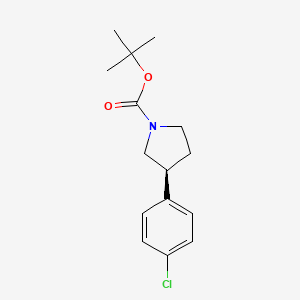molecular formula C15H20ClNO2 B15199897 tert-Butyl (S)-3-(4-chlorophenyl)pyrrolidine-1-carboxylate 