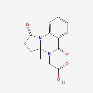 2-{3a-methyl-1,5-dioxo-1H,2H,3H,3aH,4H,5H-pyrrolo[1,2-a]quinazolin-4-yl}acetic acid