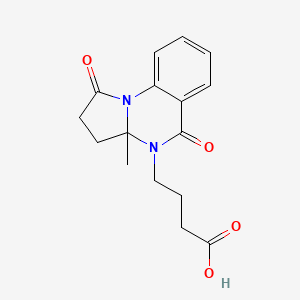 4-{3a-methyl-1,5-dioxo-1H,2H,3H,3aH,4H,5H-pyrrolo[1,2-a]quinazolin-4-yl}butanoic acid