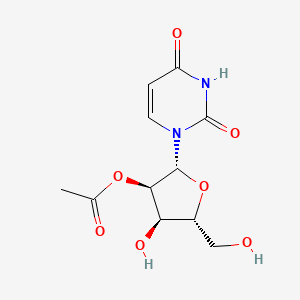 molecular formula C11H14N2O7 B15199910 (2R,3R,4R,5R)-2-(2,4-Dioxo-3,4-dihydropyrimidin-1(2H)-yl)-4-hydroxy-5-(hydroxymethyl)tetrahydrofuran-3-yl acetate 