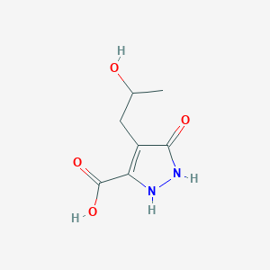 molecular formula C7H10N2O4 B1519993 4-(2-hydroxypropyl)-5-oxo-2,5-dihydro-1H-pyrazole-3-carboxylic acid CAS No. 1049030-19-4