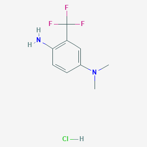 molecular formula C9H12ClF3N2 B1519999 N1,N1-dimethyl-3-(trifluoromethyl)benzene-1,4-diamine hydrochloride CAS No. 1171438-47-3