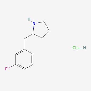 molecular formula C11H15ClFN B1520002 2-[(3-Fluorophenyl)methyl]pyrrolidine hydrochloride CAS No. 1172515-73-9