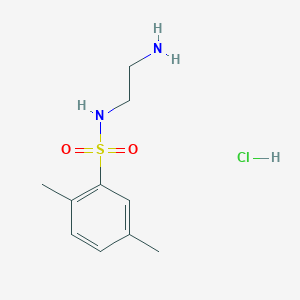 molecular formula C10H17ClN2O2S B1520004 N-(2-aminoethyl)-2,5-dimethylbenzene-1-sulfonamide hydrochloride CAS No. 1170133-10-4