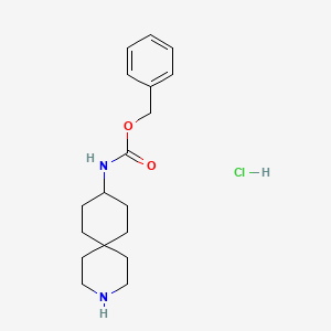 molecular formula C18H27ClN2O2 B15200046 Benzyl (3-azaspiro[5.5]undecan-9-yl)carbamate hydrochloride 